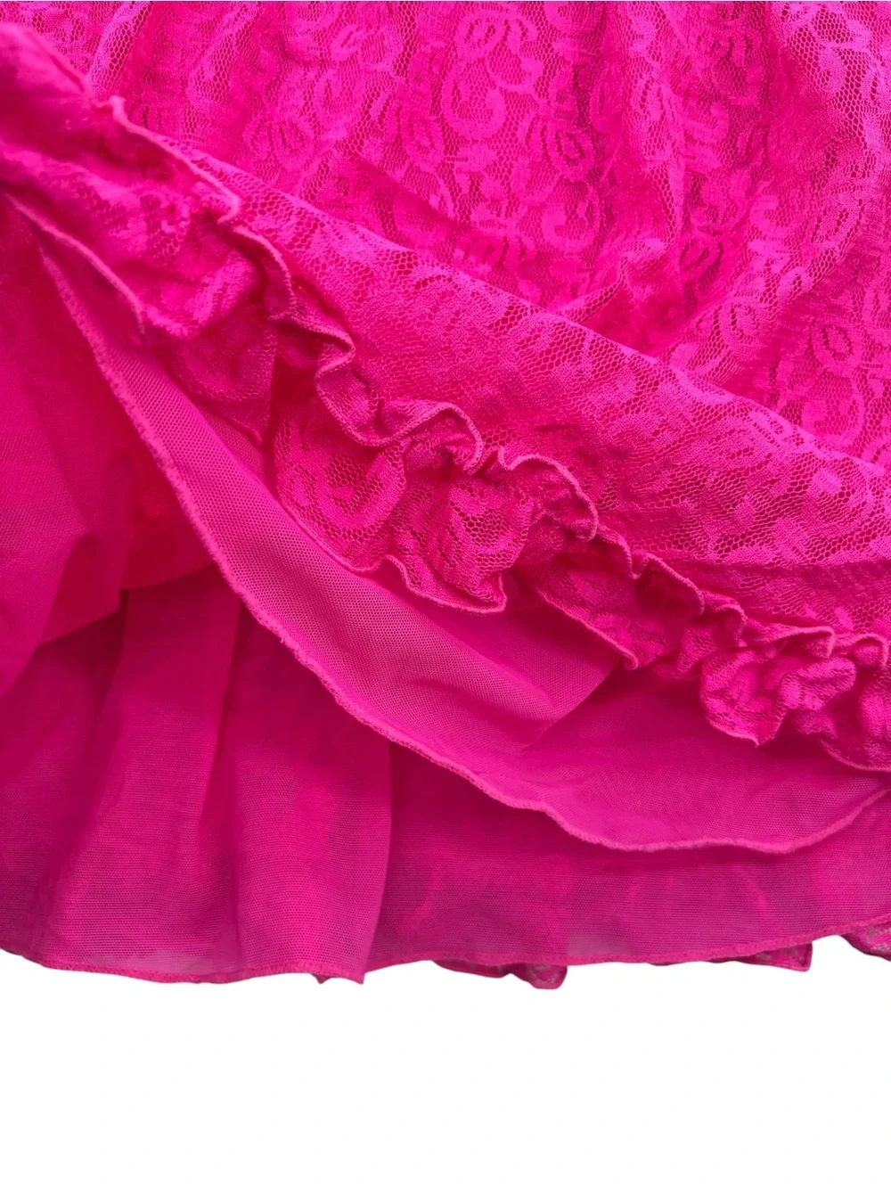 La Senza Perfectly Me Lace Baby Doll Top  in Pink with Black Bows Size Medium - Picture 9 of 16